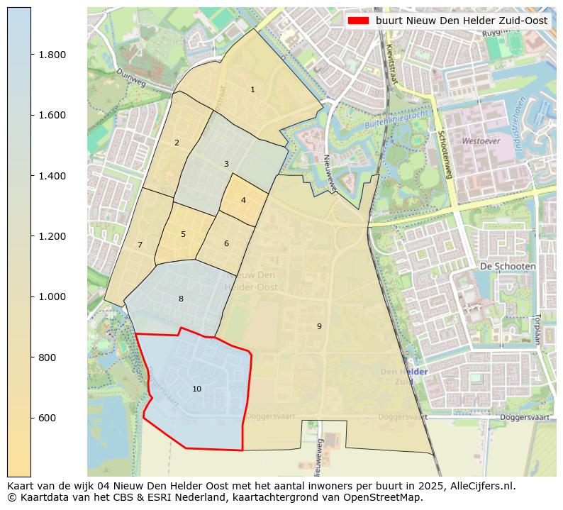Afbeelding van de buurt Nieuw Den Helder Zuid-Oost op de kaart.