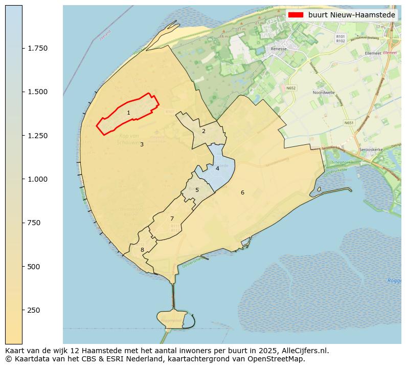 Afbeelding van de buurt Nieuw-Haamstede op de kaart.