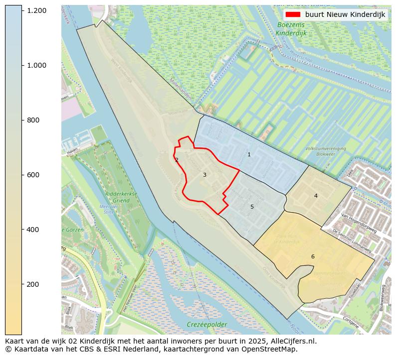 Afbeelding van de buurt Nieuw Kinderdijk op de kaart.