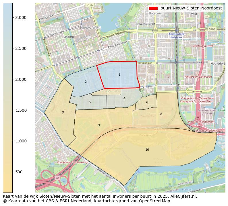 Afbeelding van de buurt Nieuw-Sloten-Noordoost op de kaart.
