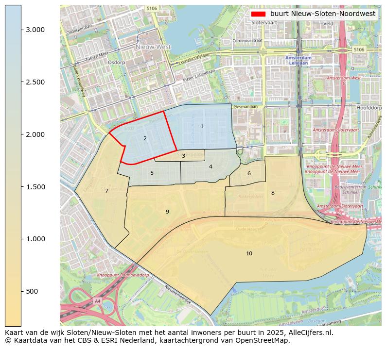 Afbeelding van de buurt Nieuw-Sloten-Noordwest op de kaart.