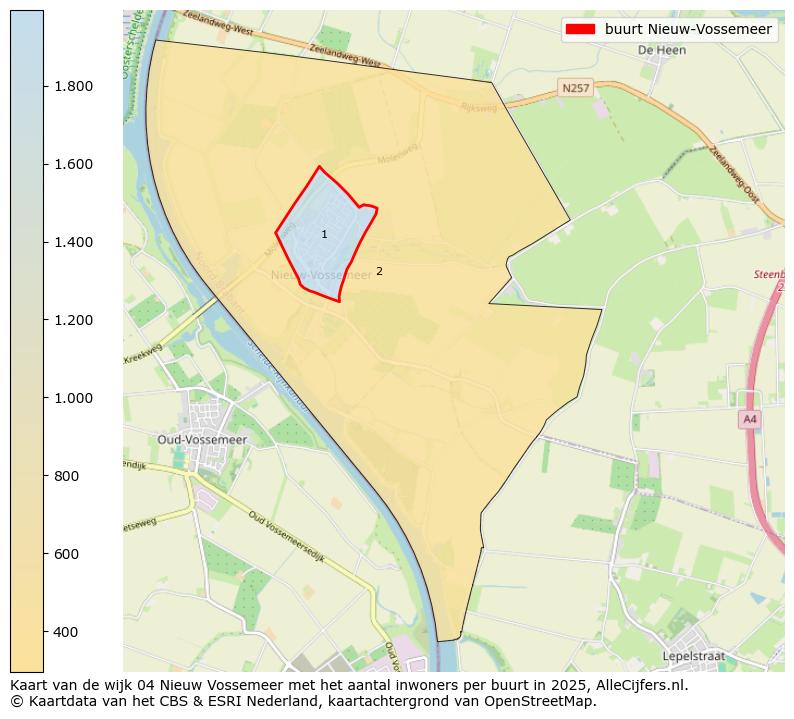 Afbeelding van de buurt Nieuw-Vossemeer op de kaart.