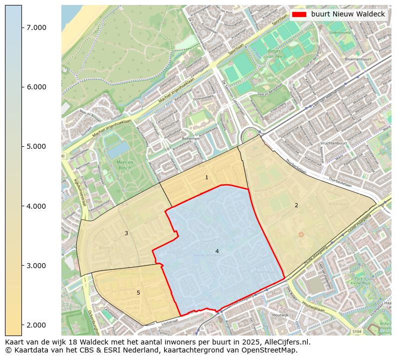 Afbeelding van de buurt Nieuw Waldeck op de kaart.