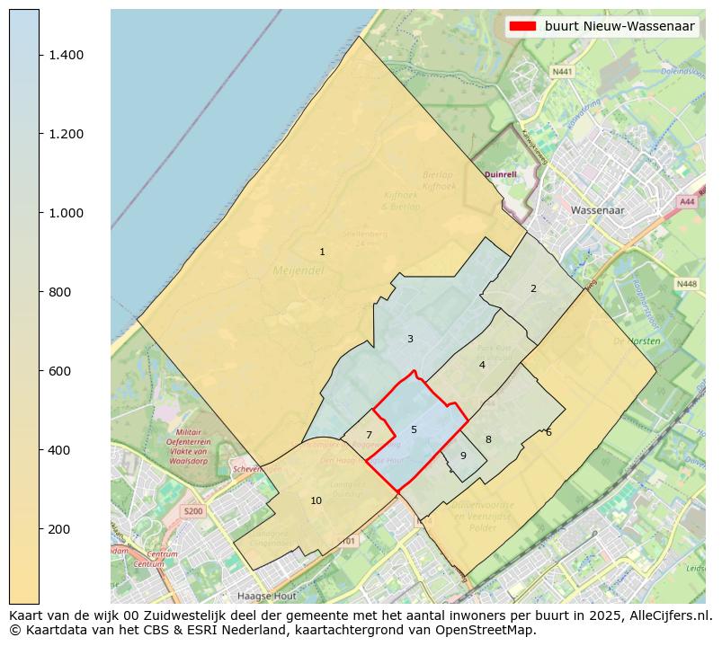 Afbeelding van de buurt Nieuw-Wassenaar op de kaart.