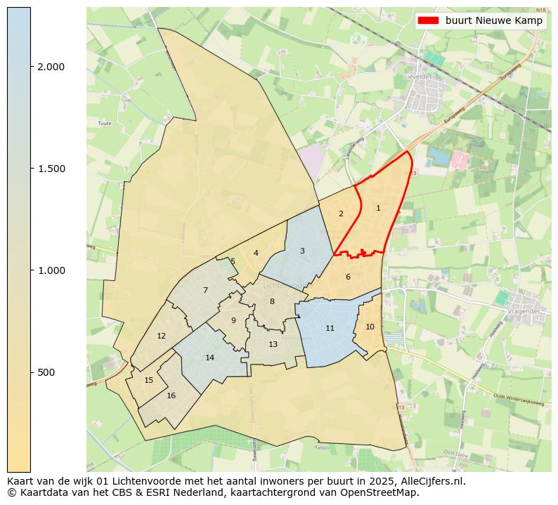 Afbeelding van de buurt Nieuwe Kamp op de kaart.