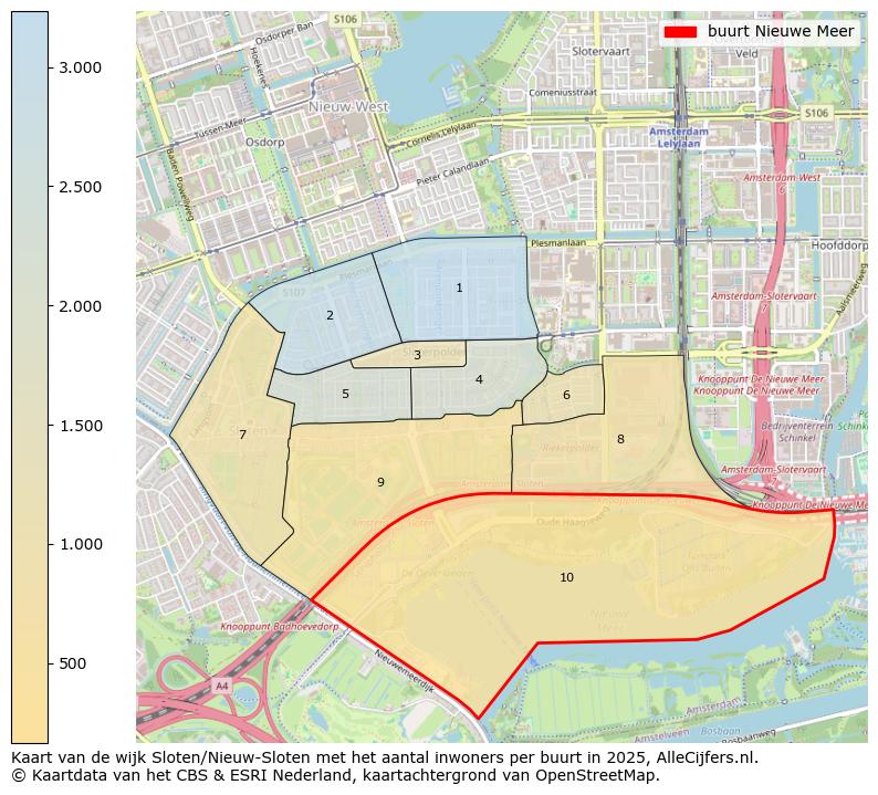 Afbeelding van de buurt Nieuwe Meer op de kaart.