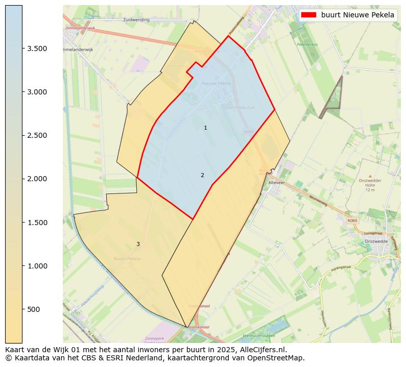Afbeelding van de buurt Nieuwe Pekela op de kaart.