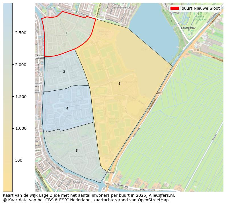 Afbeelding van de buurt Nieuwe Sloot op de kaart.