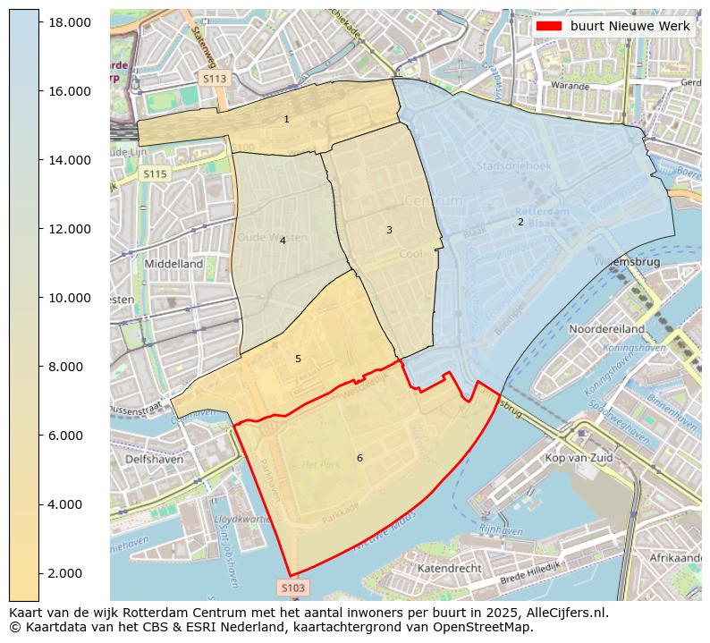 Afbeelding van de buurt Nieuwe Werk op de kaart.