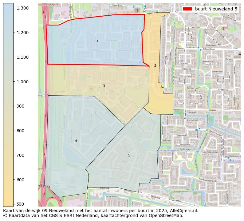 Afbeelding van de buurt Nieuweland 5 op de kaart.