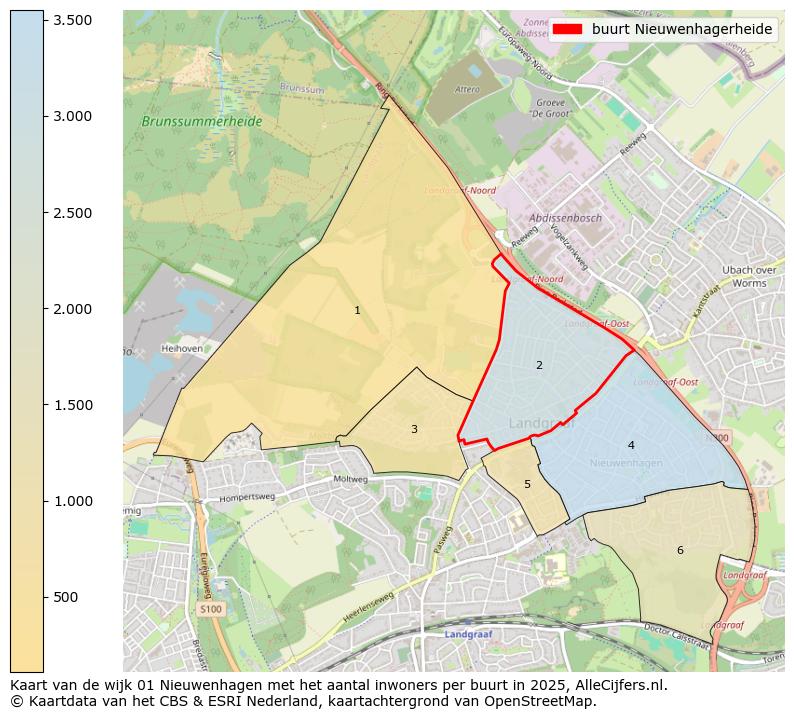 Afbeelding van de buurt Nieuwenhagerheide op de kaart.