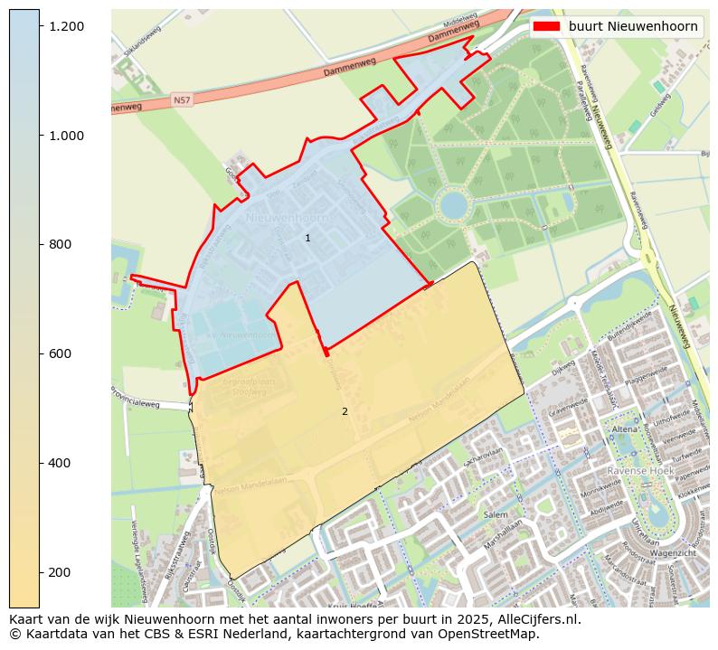 Afbeelding van de buurt Nieuwenhoorn op de kaart.