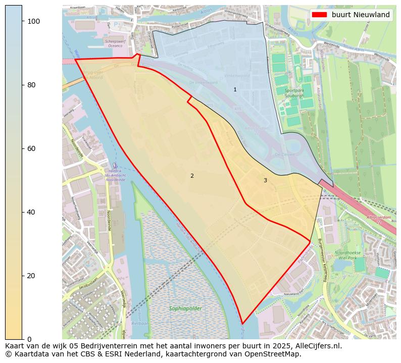 Afbeelding van de buurt Nieuwland op de kaart.