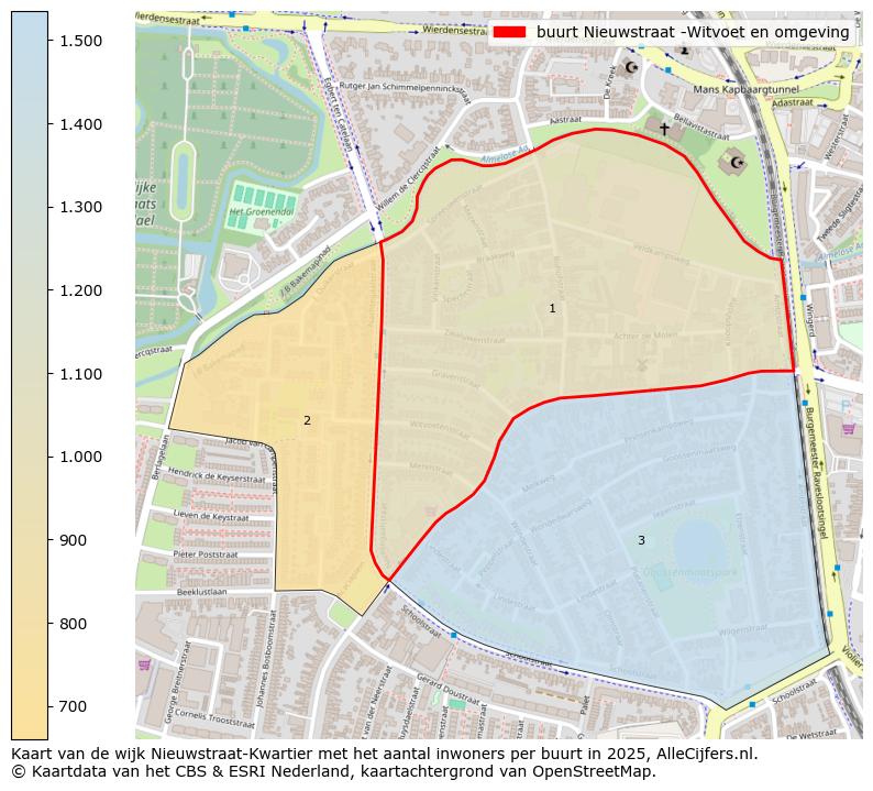 Afbeelding van de buurt Nieuwstraat -Witvoet en omgeving op de kaart.