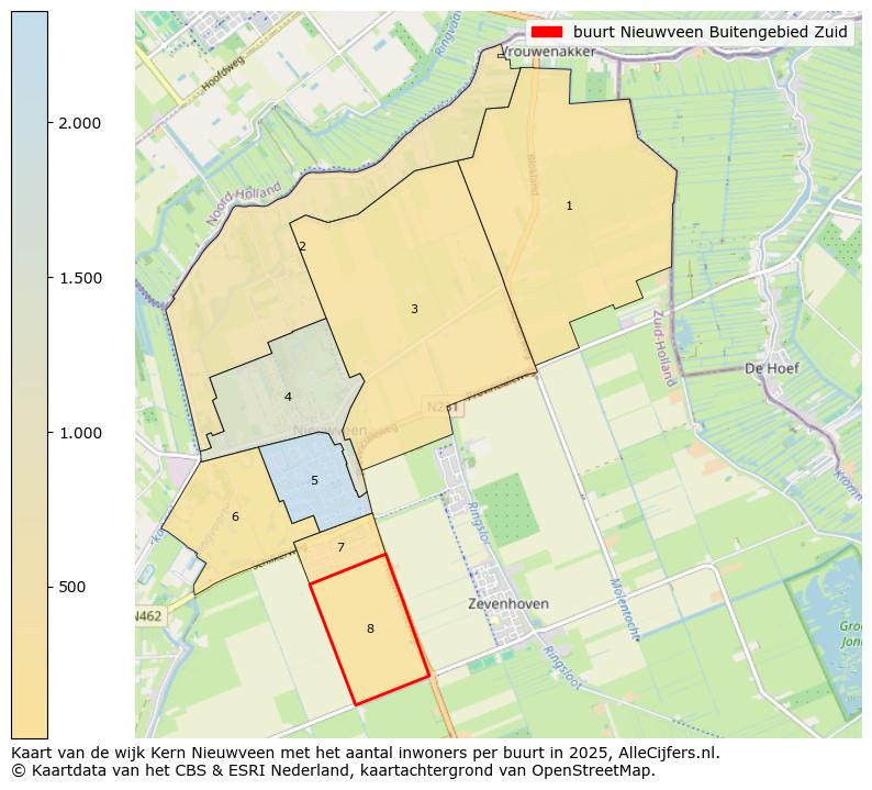 Afbeelding van de buurt Nieuwveen Buitengebied Zuid op de kaart.