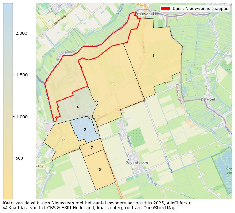 Afbeelding van de buurt Nieuwveens Jaagpad op de kaart.