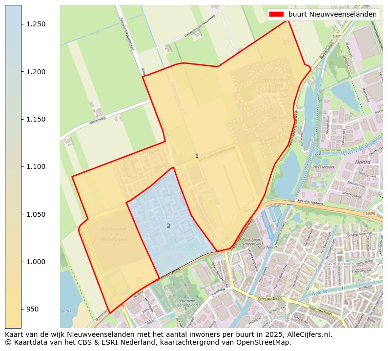 Afbeelding van de buurt Nieuwveenselanden op de kaart.