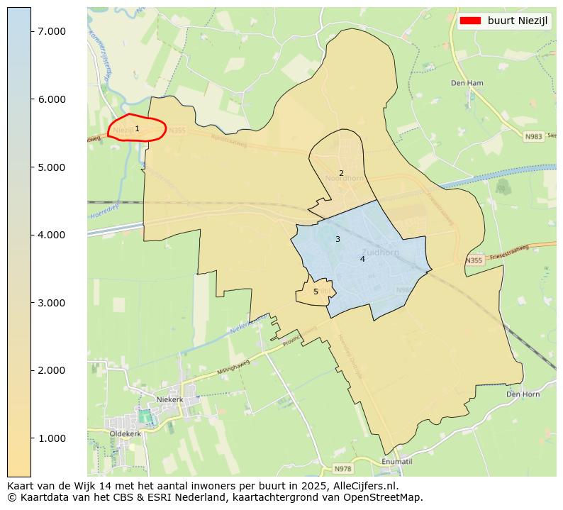 Afbeelding van de buurt Niezijl op de kaart.