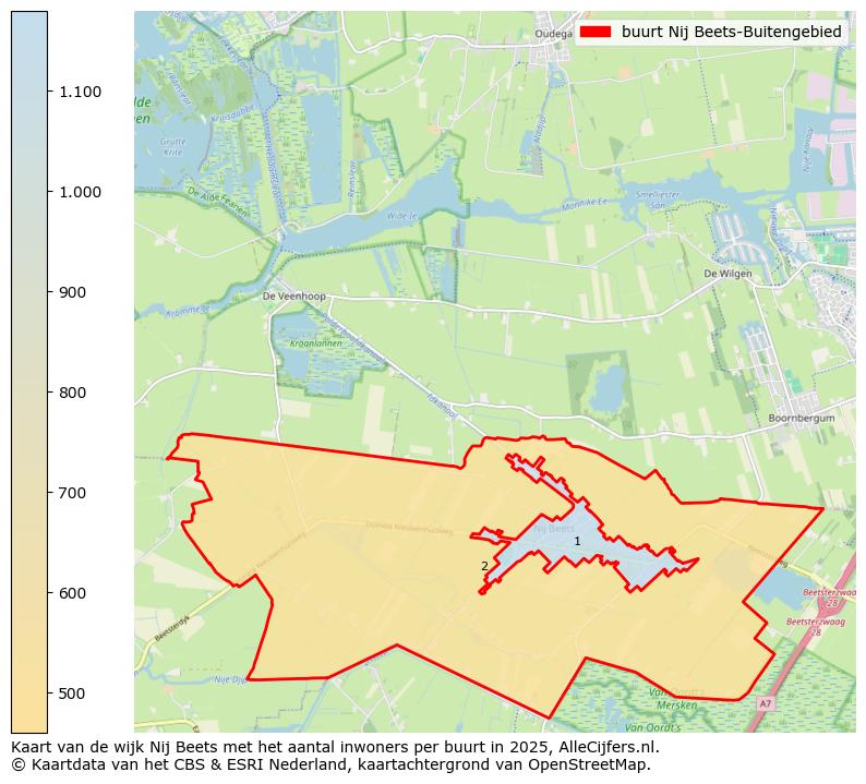 Afbeelding van de buurt Nij Beets-Buitengebied op de kaart.