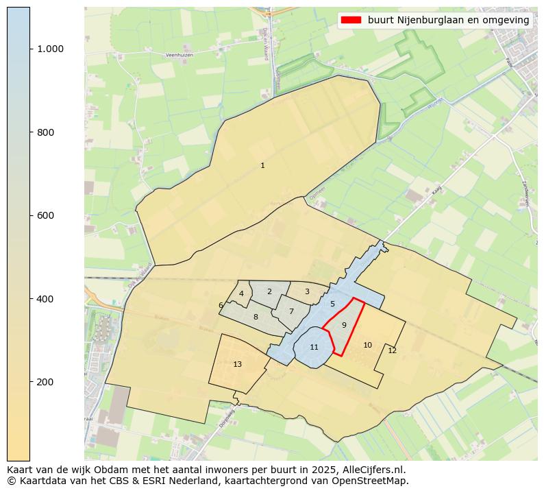 Afbeelding van de buurt Nijenburglaan en omgeving op de kaart.
