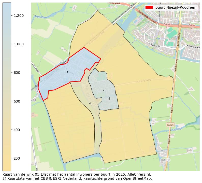 Afbeelding van de buurt Nijezijl-Roodhem op de kaart.