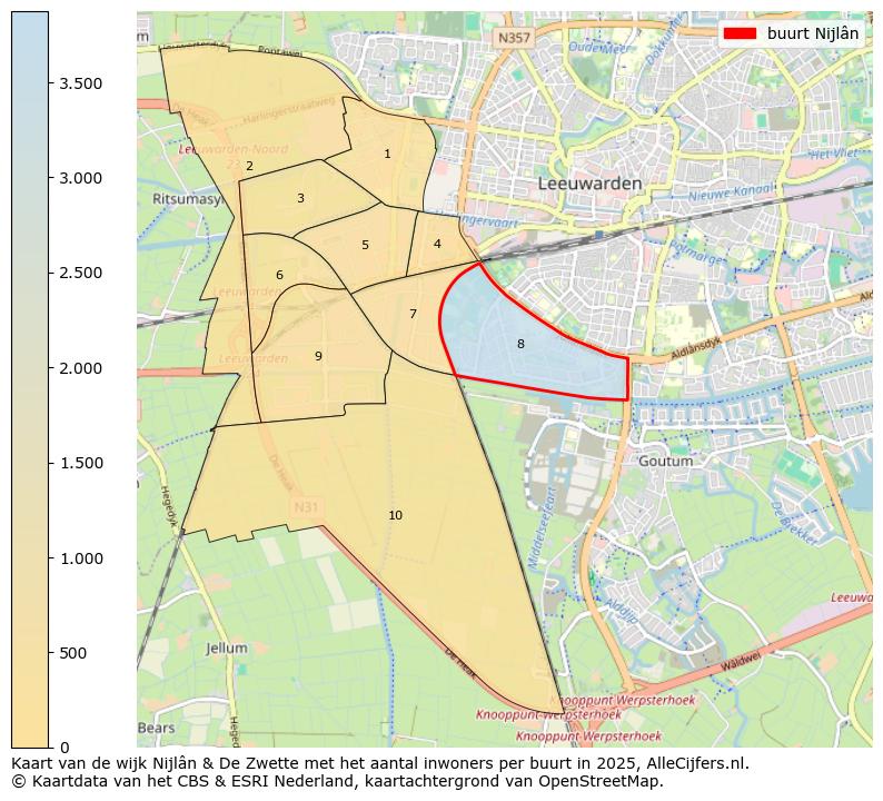 Afbeelding van de buurt Nijlân op de kaart.