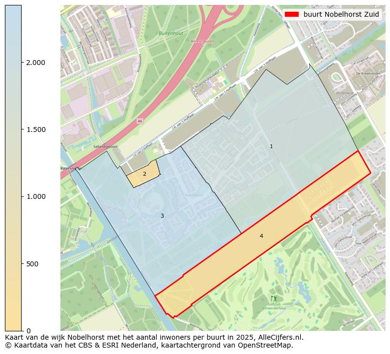 Afbeelding van de buurt Nobelhorst Zuid op de kaart.