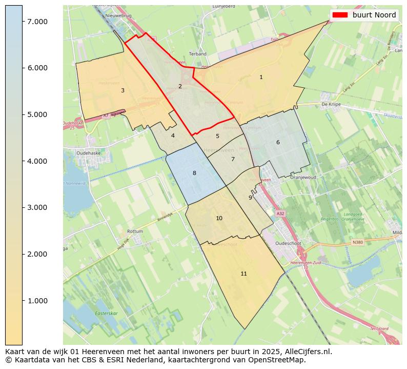 Afbeelding van de buurt Noord op de kaart.