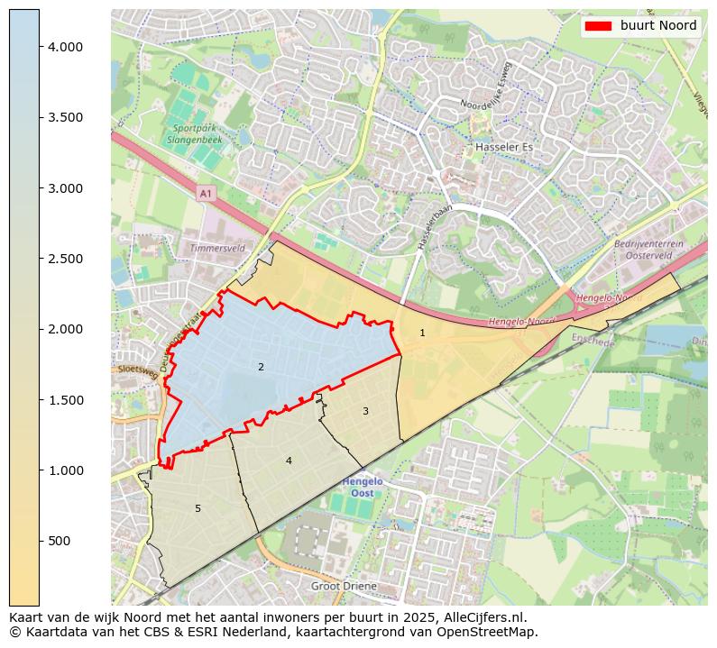 Afbeelding van de buurt Noord op de kaart.