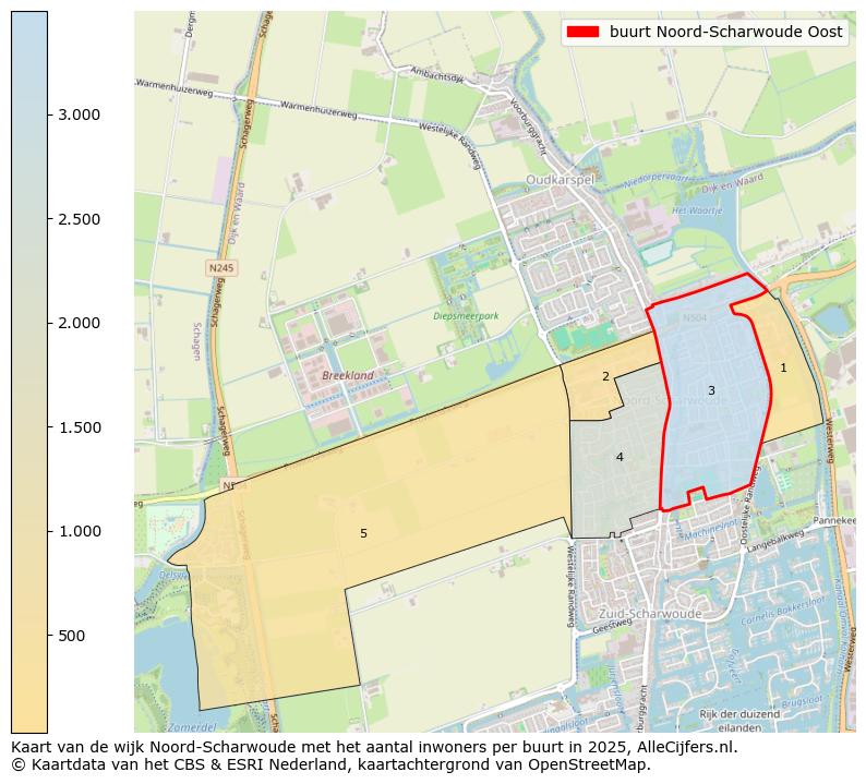 Afbeelding van de buurt Noord-Scharwoude Oost op de kaart.