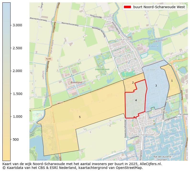 Afbeelding van de buurt Noord-Scharwoude West op de kaart.