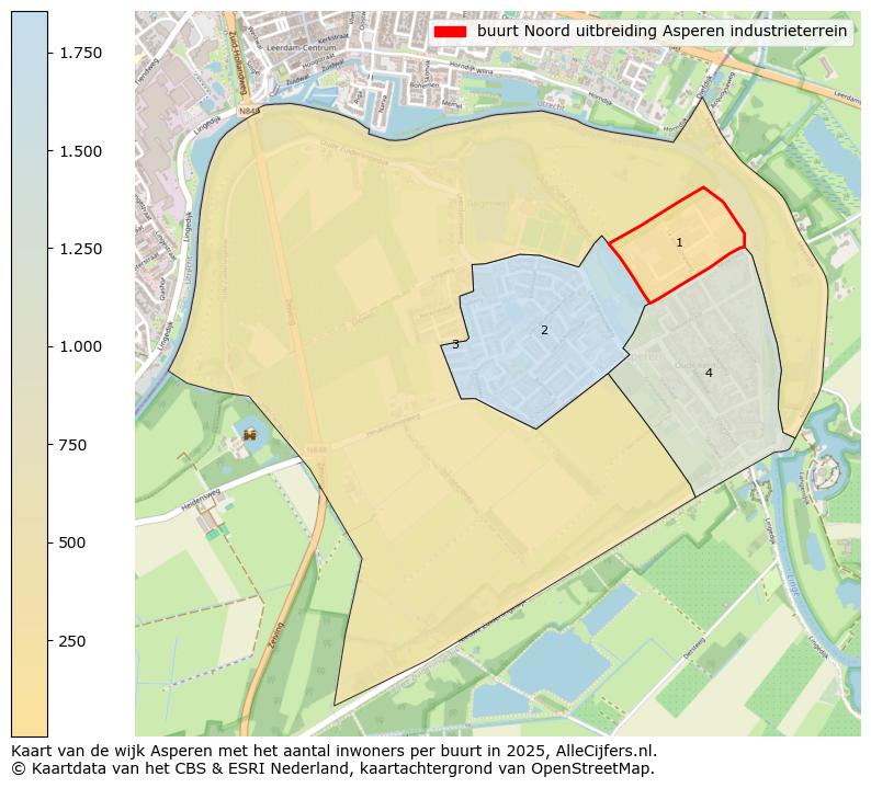 Afbeelding van de buurt Noord uitbreiding Asperen industrieterrein op de kaart.