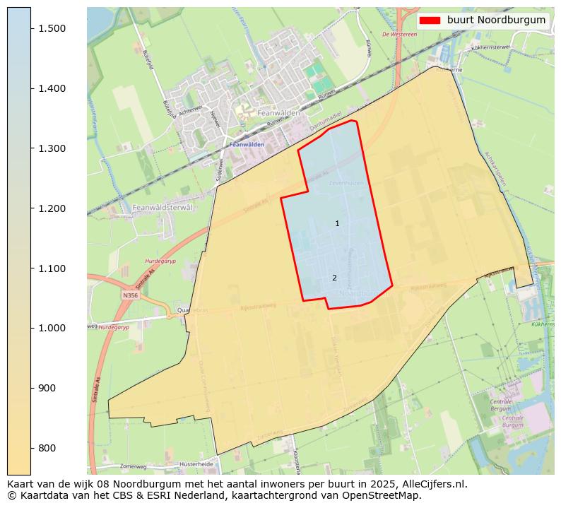 Afbeelding van de buurt Noordburgum op de kaart.