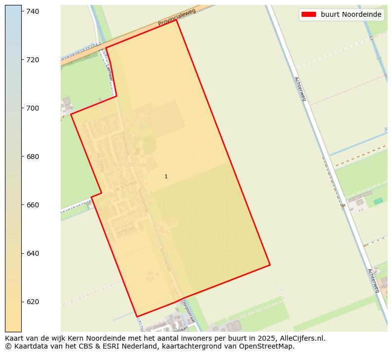 Afbeelding van de buurt Noordeinde op de kaart.