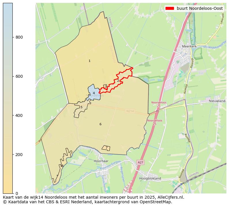 Afbeelding van de buurt Noordeloos-Oost op de kaart.