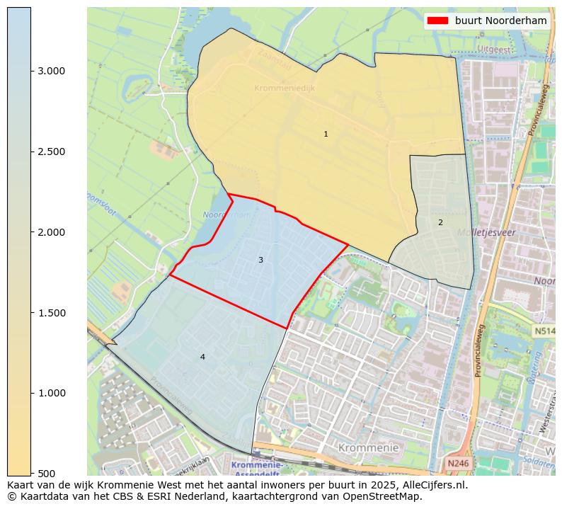 Afbeelding van de buurt Noorderham op de kaart.