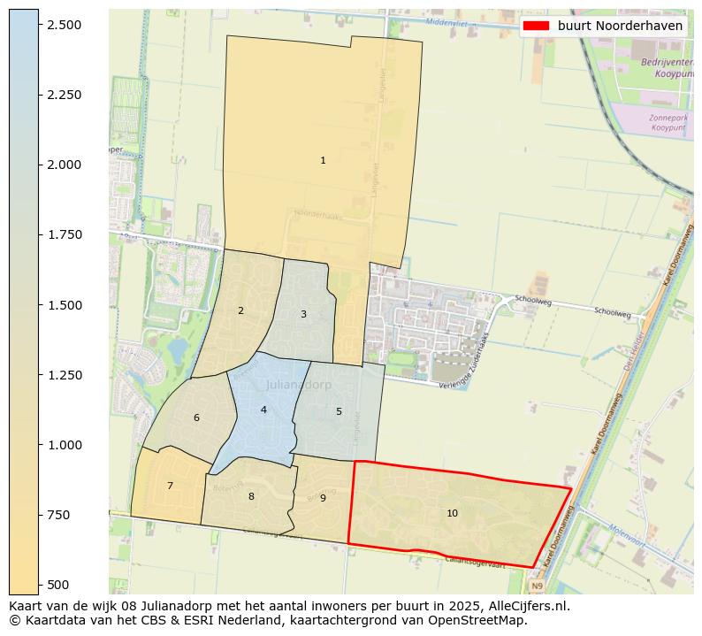 Afbeelding van de buurt Noorderhaven op de kaart.