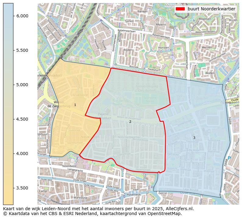 Afbeelding van de buurt Noorderkwartier op de kaart.