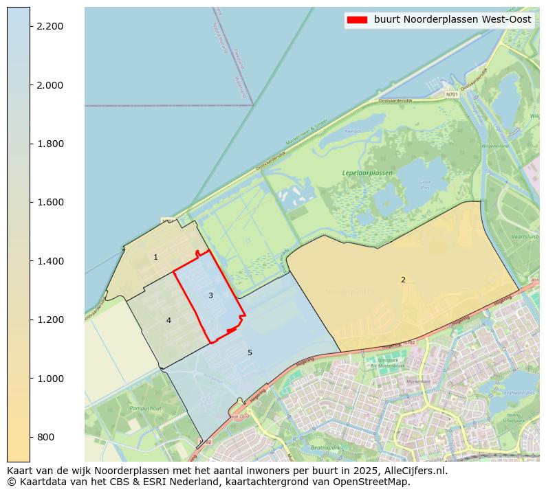 Afbeelding van de buurt Noorderplassen West-Oost op de kaart.