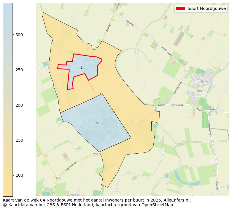 Afbeelding van de buurt Noordgouwe op de kaart.