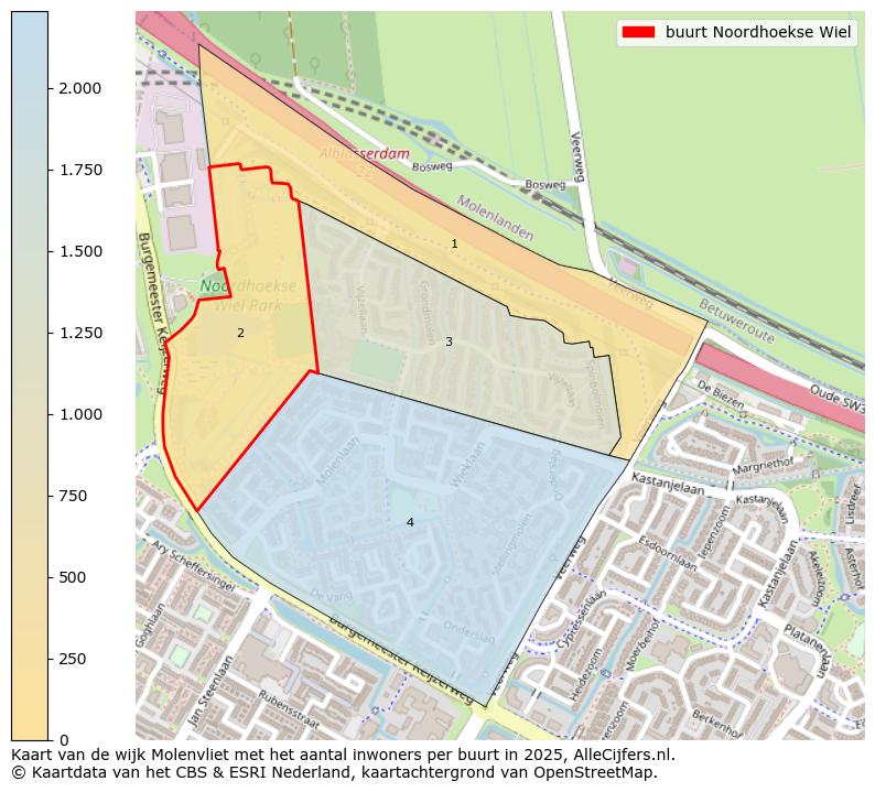 Afbeelding van de buurt Noordhoekse Wiel op de kaart.