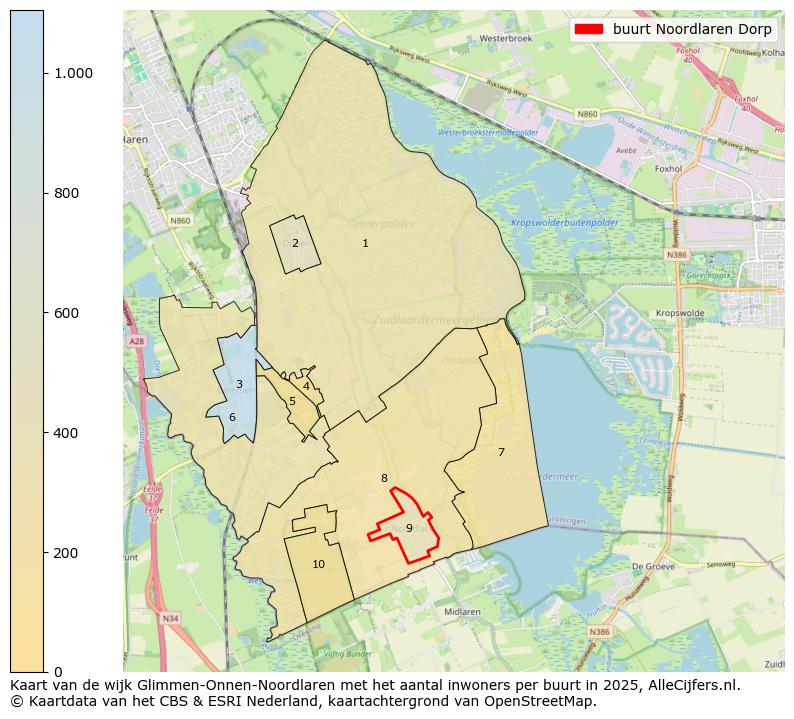 Afbeelding van de buurt Noordlaren Dorp op de kaart.
