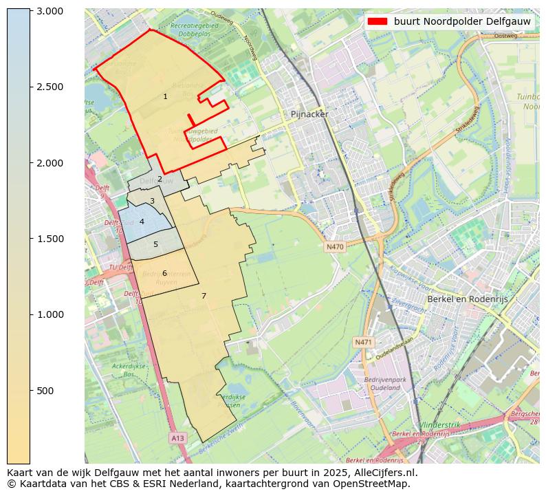 Afbeelding van de buurt Noordpolder Delfgauw op de kaart.