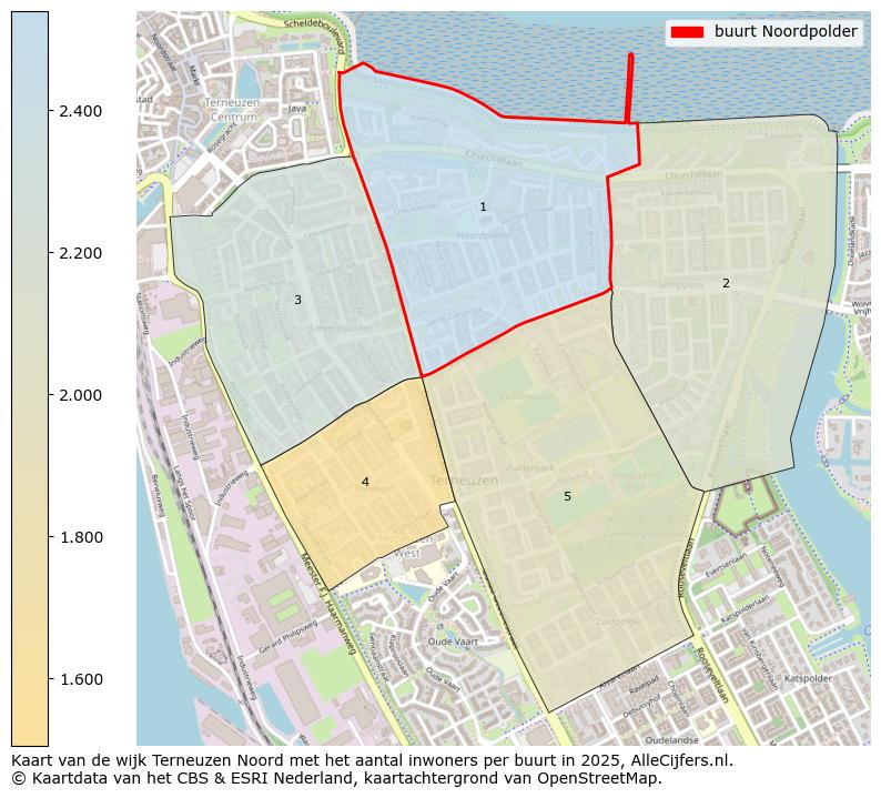 Afbeelding van de buurt Noordpolder op de kaart.