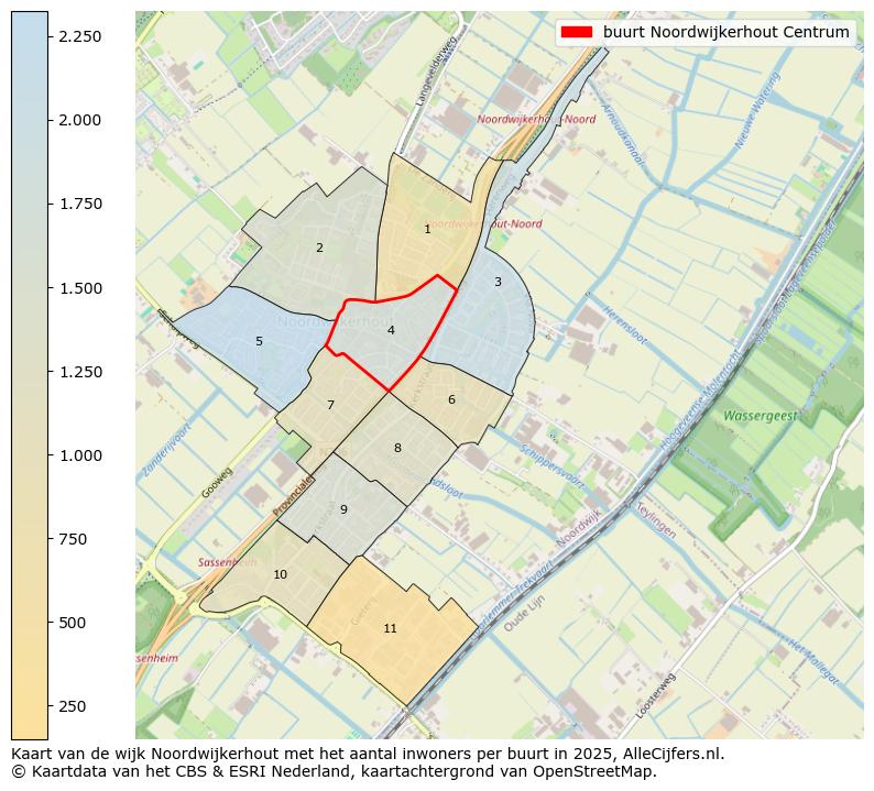 Afbeelding van de buurt Noordwijkerhout Centrum op de kaart.
