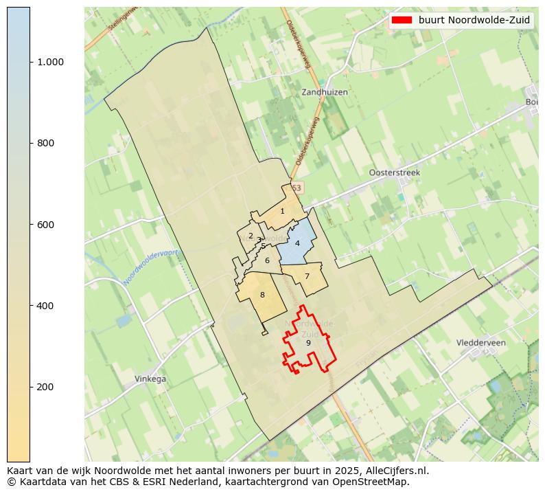 Afbeelding van de buurt Noordwolde-Zuid op de kaart.
