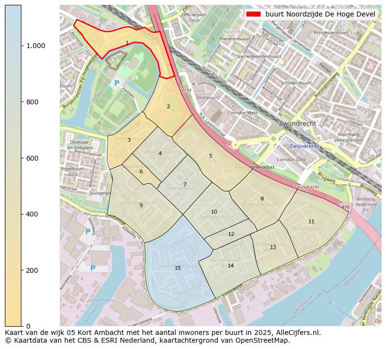 Afbeelding van de buurt Noordzijde De Hoge Devel op de kaart.
