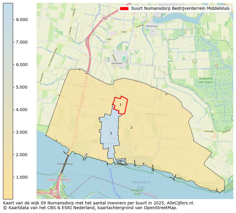Afbeelding van de buurt Numansdorp Bedrijventerrein Middelsluis op de kaart.