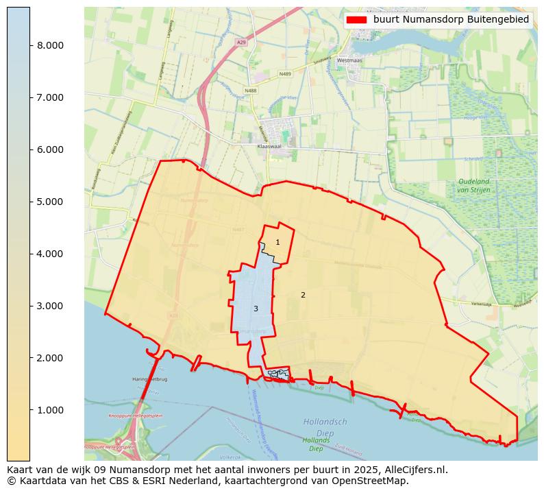 Afbeelding van de buurt Numansdorp Buitengebied op de kaart.