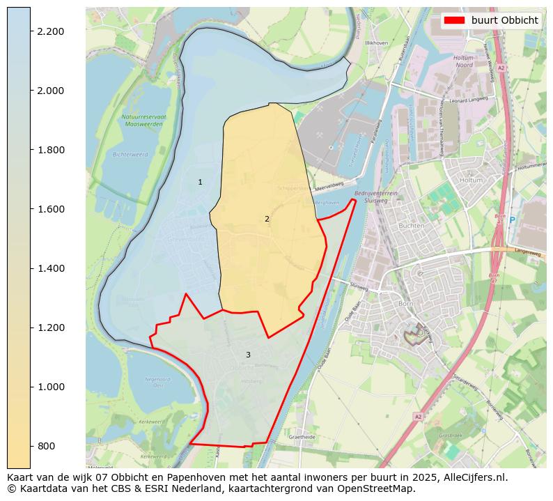 Afbeelding van de buurt Obbicht op de kaart.